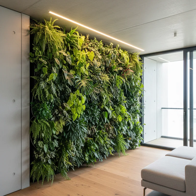 Créer un mur végétal intérieur : conception, installation et entretien