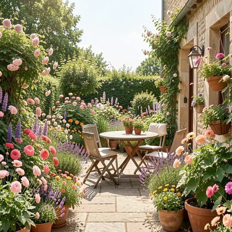 Terrasse fleurie plein soleil : plantes anti-chaleur